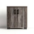 Wooden Storage Cabinet 75x40x90 cm - Dark Oak Finish - Modern Style