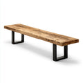 Wooden Dining Bench Rustic Reclaimed Wood 160x35x45 cm ¨C Industrial Style
