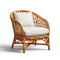 Patio Lounge Chair Rattan Wicker 75x65x80 cm - Natural - Bohemian Design