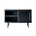 TV Stand Wood 120x40x60 cm - Black - Contemporary Style