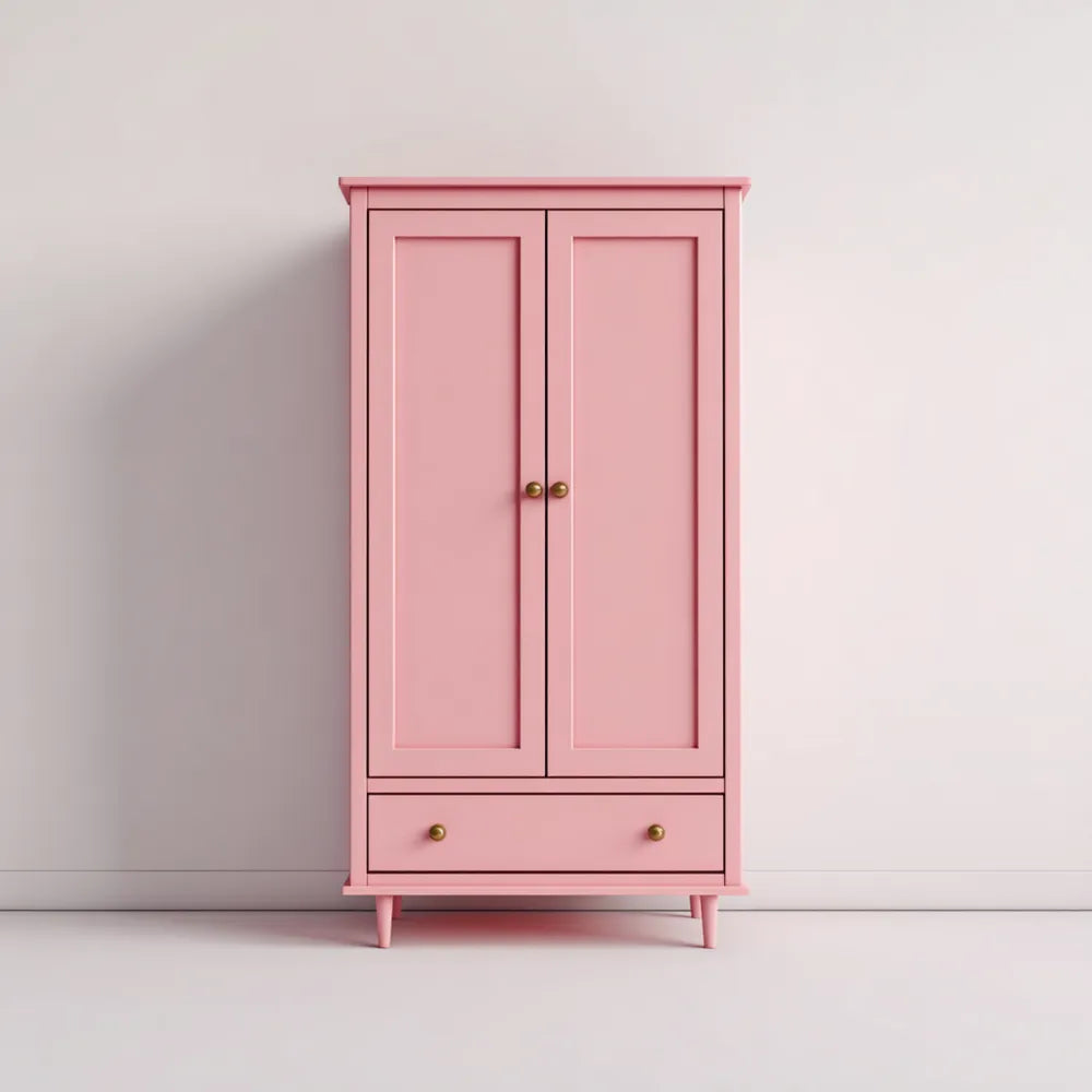 Wardrobe Solid Wood 180x80x50 cm - Pink - Modern Design