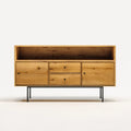TV Stand Solid Wood 120x40x70 cm ¨C Natural Finish ¨C Contemporary Design